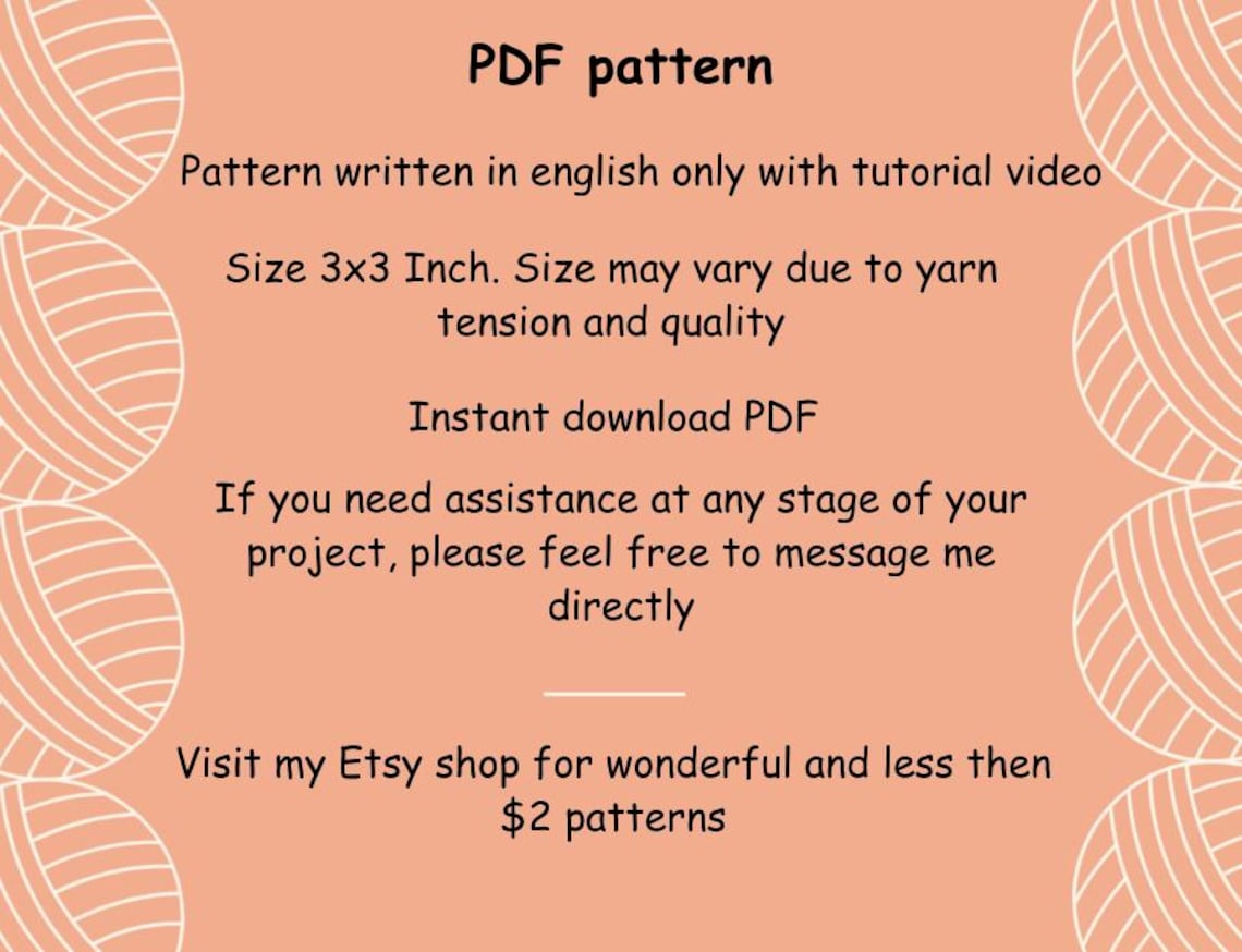 English Patterns.pdf Crochet Heart Applique Pattern, Valentine Gift, Tutorial Video, Easy ...