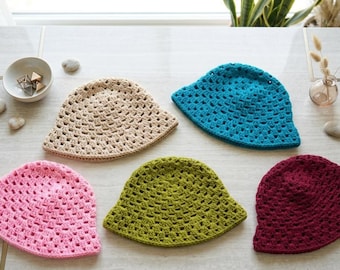 Crochet bucket hat pattern  Instant Digital, Valentine gift Mothers day (Digital PDF in English)
