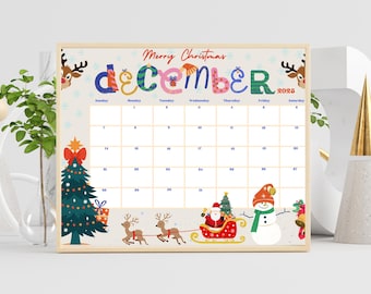 Printable Monthly Planner (PDF) Halloween Thanksgiving Christmas Calendar