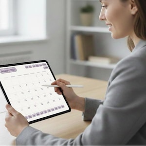 Digital calendar 2026, GoodNotes Planner Daily, Weekly, Monthly Journal, iPad Planner with Hyperlinks