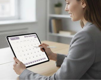 Digital calendar 2026, GoodNotes Planner Daily, Weekly, Monthly Journal, iPad Planner with Hyperlinks