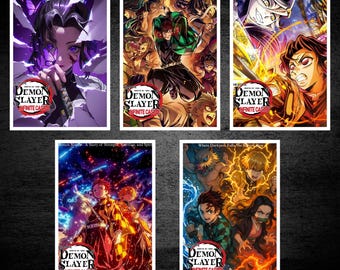 Demon Slayer Infinity Castle Poster 2025 – Kimetsu No Yaiba Anime Wall Art, Tanjiro Nezuko Zenitsu Inosuke Print Home Decor