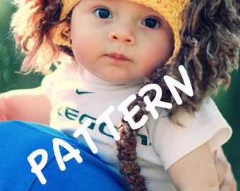 Crochet PATTERN  Lion Hat King of the Jungle PDF sizes newborn - child