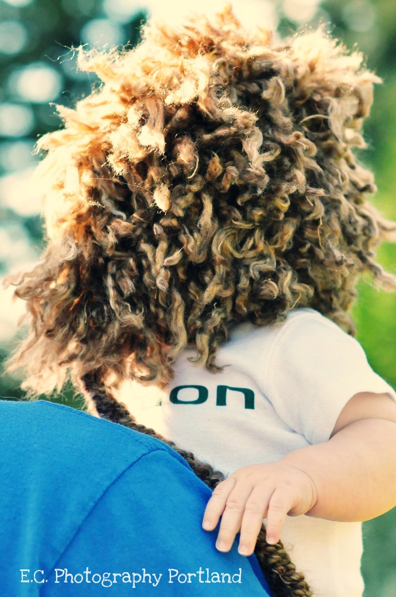 Crochet PATTERN Lion Hat King of the Jungle PDF sizes newborn child image 3