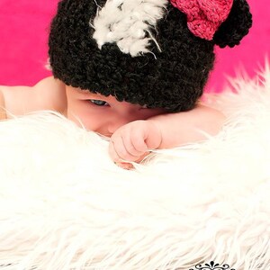 Crochet PATTERN skunk hat and diaper cover, baby le pew, little stinker, image 3