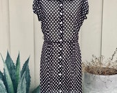 Vintage Sheer Polkadot Dress
