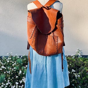 Vintage Leather Hand-tooled and Crafted Backpack - Etsy