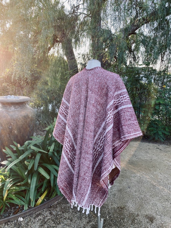 Cozy Southwest Design Blanket Poncho with Fringe … - image 5