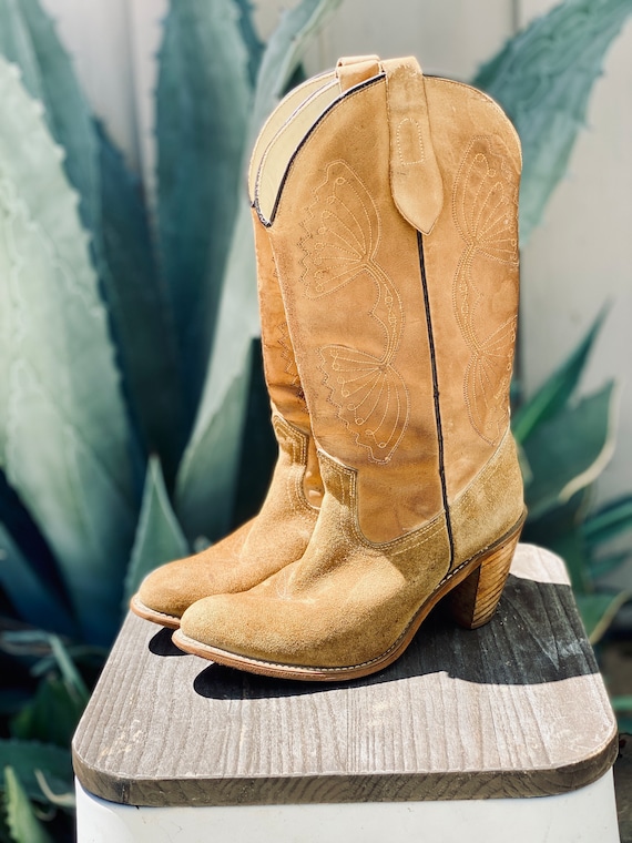 Tan Capezio Western Cowboy Boots