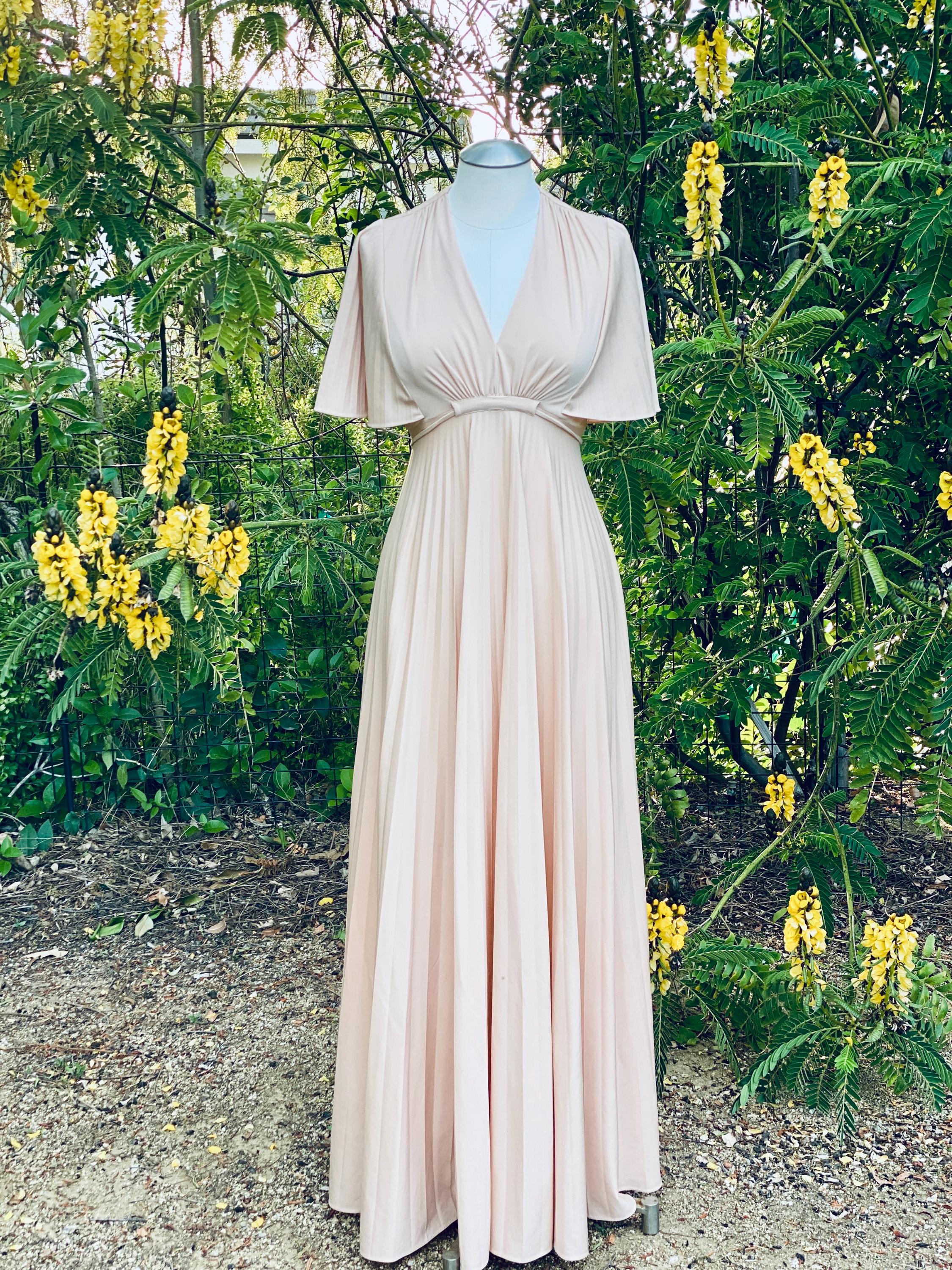 Maternity Dress Rachel Pally Caftan Dress Vintage Tan Caftan 1970's Maxi Dress With Accordian Skirt Maternity Dress Rachel Pally Caftan Dress Vintage Tan Caftan 1970's Maxi Dress With Accordian Skirt
