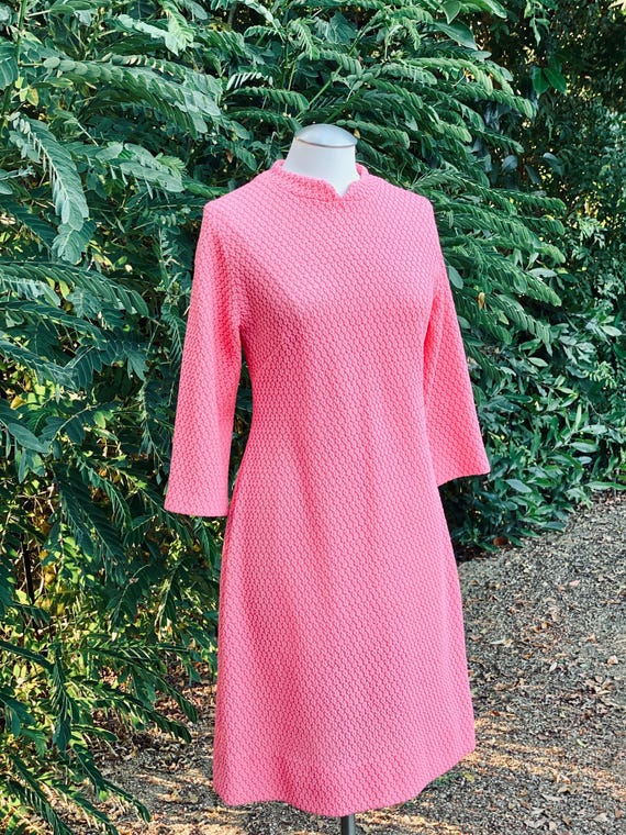 Vintage Bright Pink 1960’s GoGo Dress - image 3