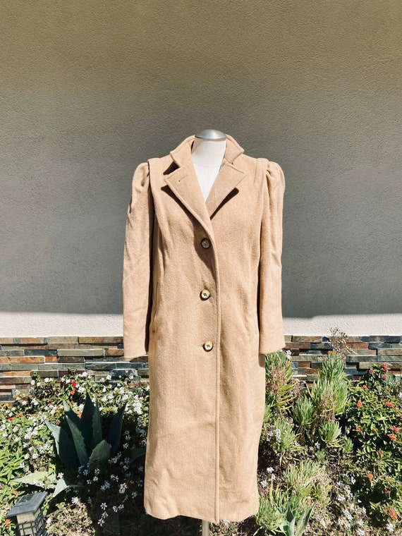 Vintage Pavilion Petite Camel Wool Coat Timeless Lo… Gem