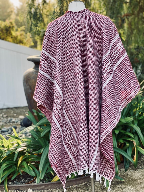 Cozy Southwest Design Blanket Poncho with Fringe … - image 7