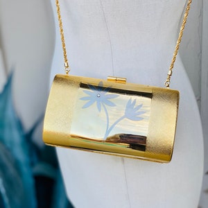 70s　Fabrizio Verniani　ショルダーバッグ　ビジュー　ゴールド Fabrizio Verniani Vintage Gold Handbag Purse - Italian Elegance
