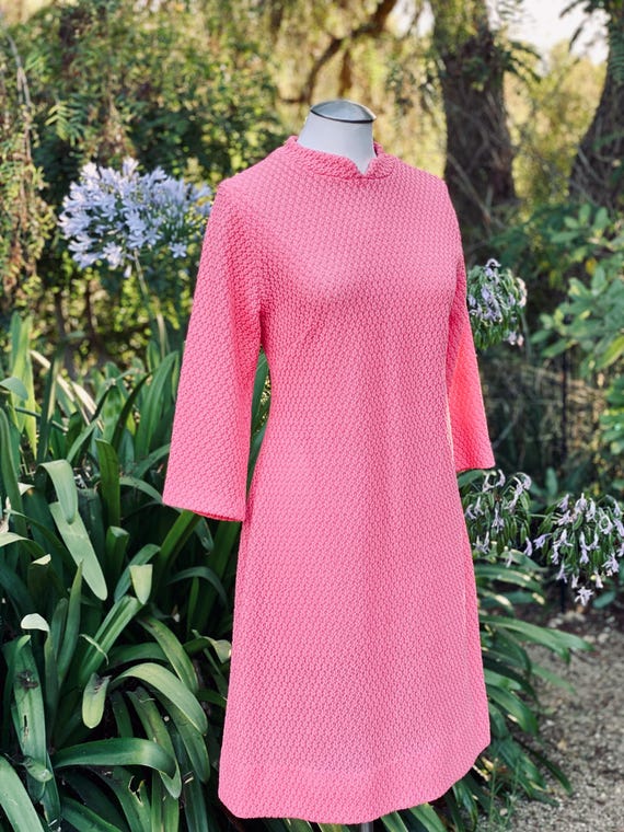 Vintage Bright Pink 1960’s GoGo Dress - image 4