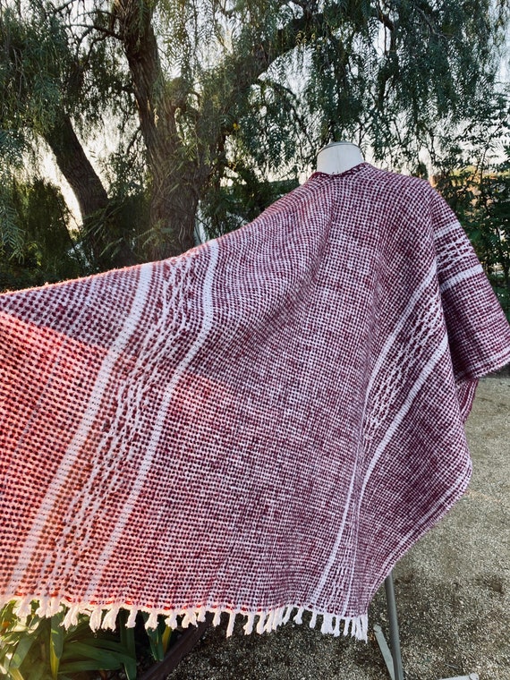 Cozy Southwest Design Blanket Poncho with Fringe … - image 8