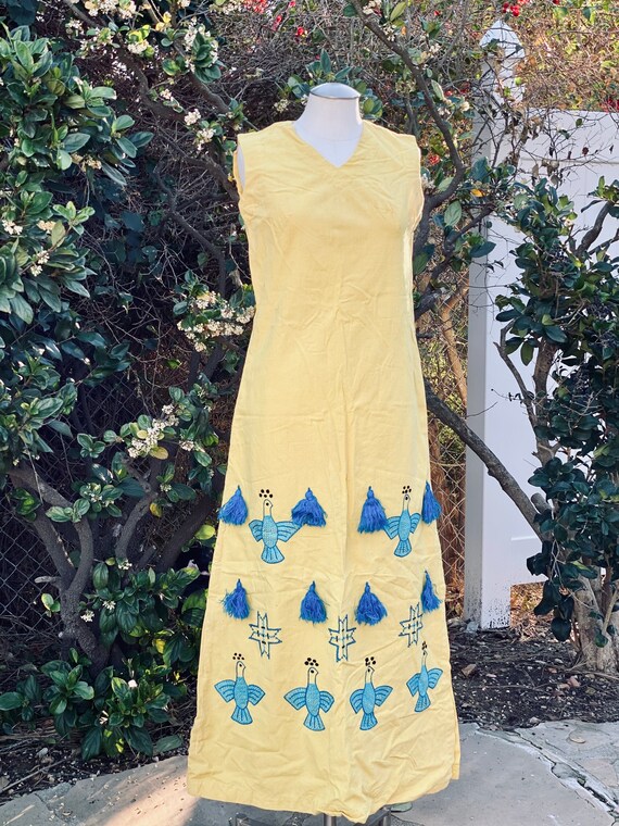 Vintage Mexican dress Birds