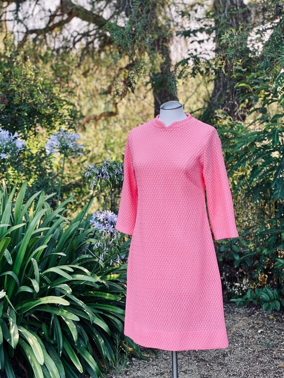 Vintage Bright Pink 1960’s GoGo Dress - image 2