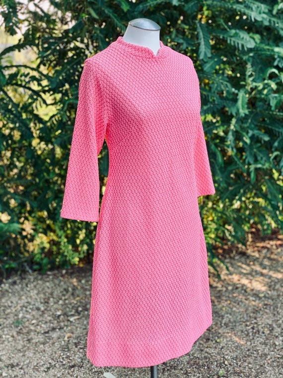 Vintage Bright Pink 1960’s GoGo Dress - image 7