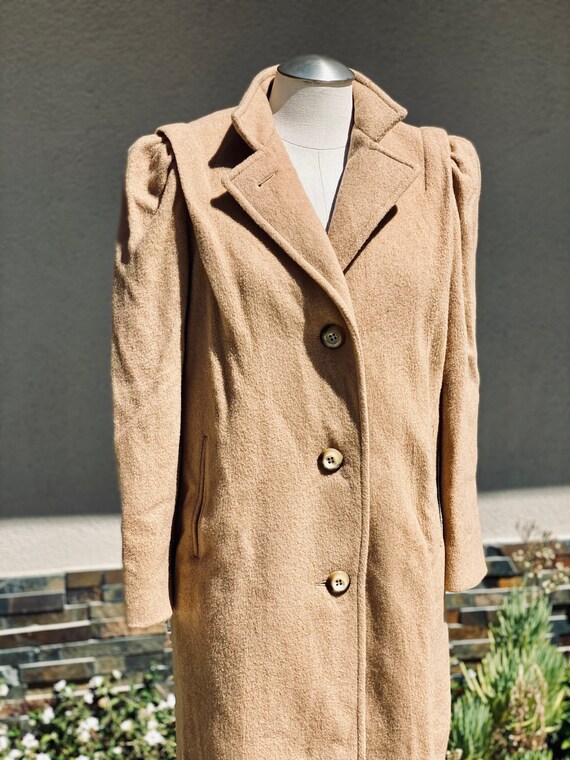 Vintage Pavilion Petite Camel Wool Coat Timeless Lo… Gem