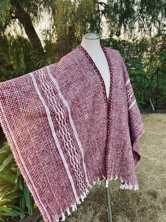 Cozy Southwest Design Blanket Poncho with Fringe … - image 4