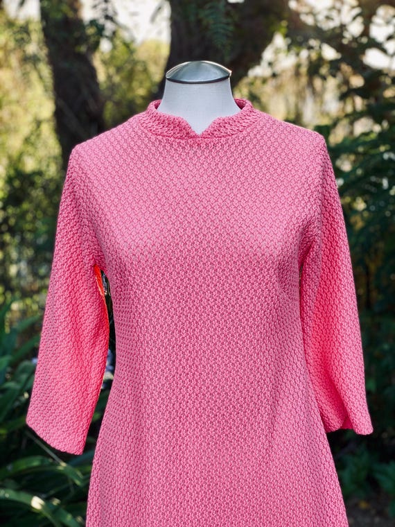 Vintage Bright Pink 1960’s GoGo Dress - image 9