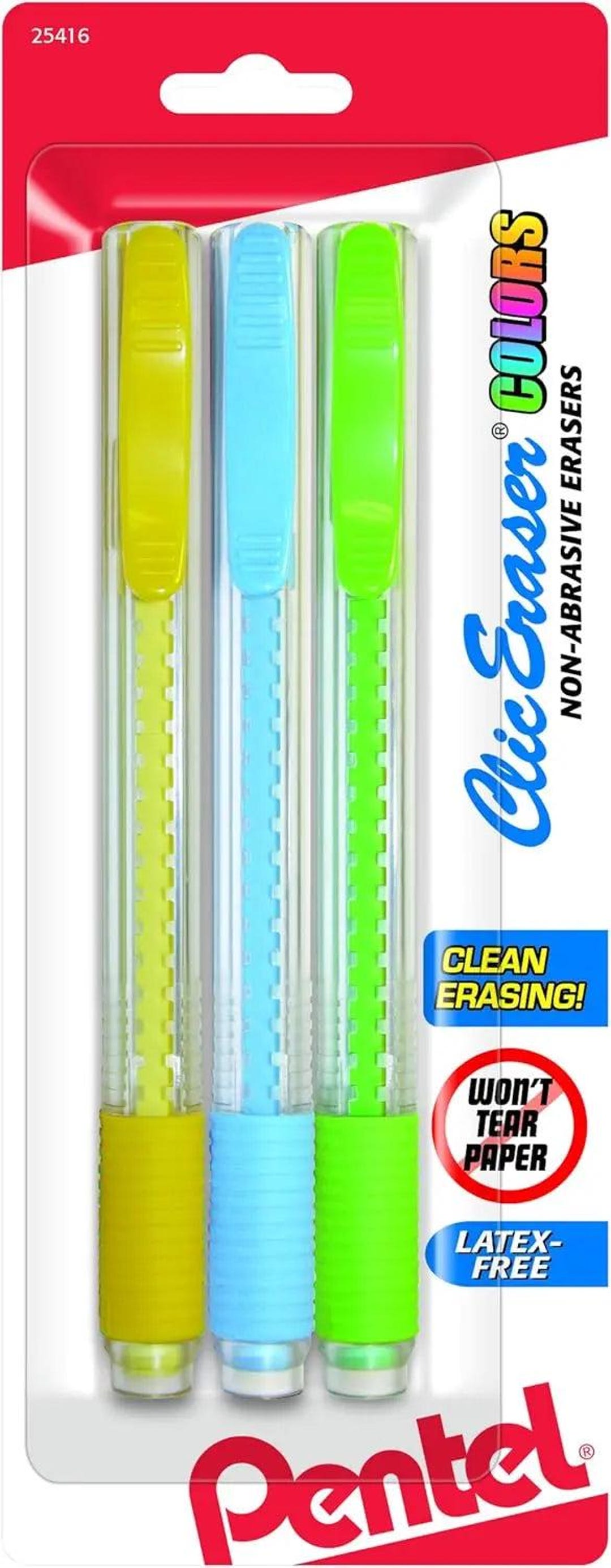 Clic Eraser Colors - Assorted 3-pack - Etsy