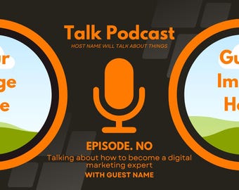 Custom Podcast Cover Template: Editable Canva Design (PDF)