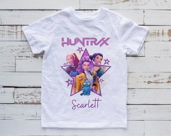 Personalised K-Pop  Girl T-Shirt: Demon Hunter Design