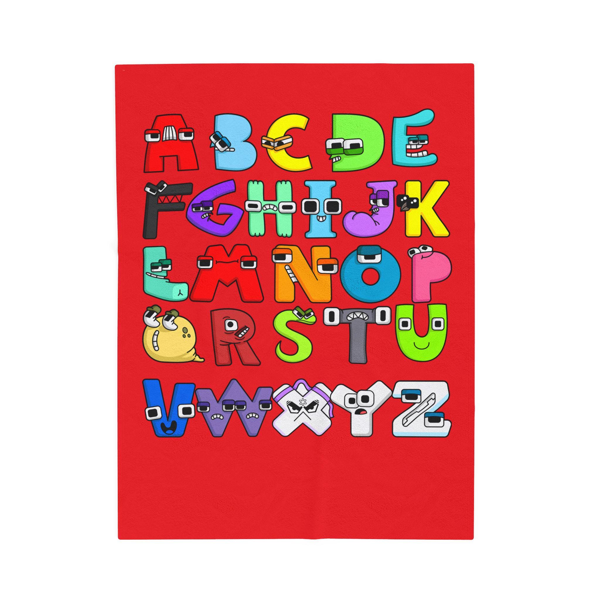 Alphabet Lore Cartoon Letters Plush Blanket | Colorful ABC Kids Throw ...