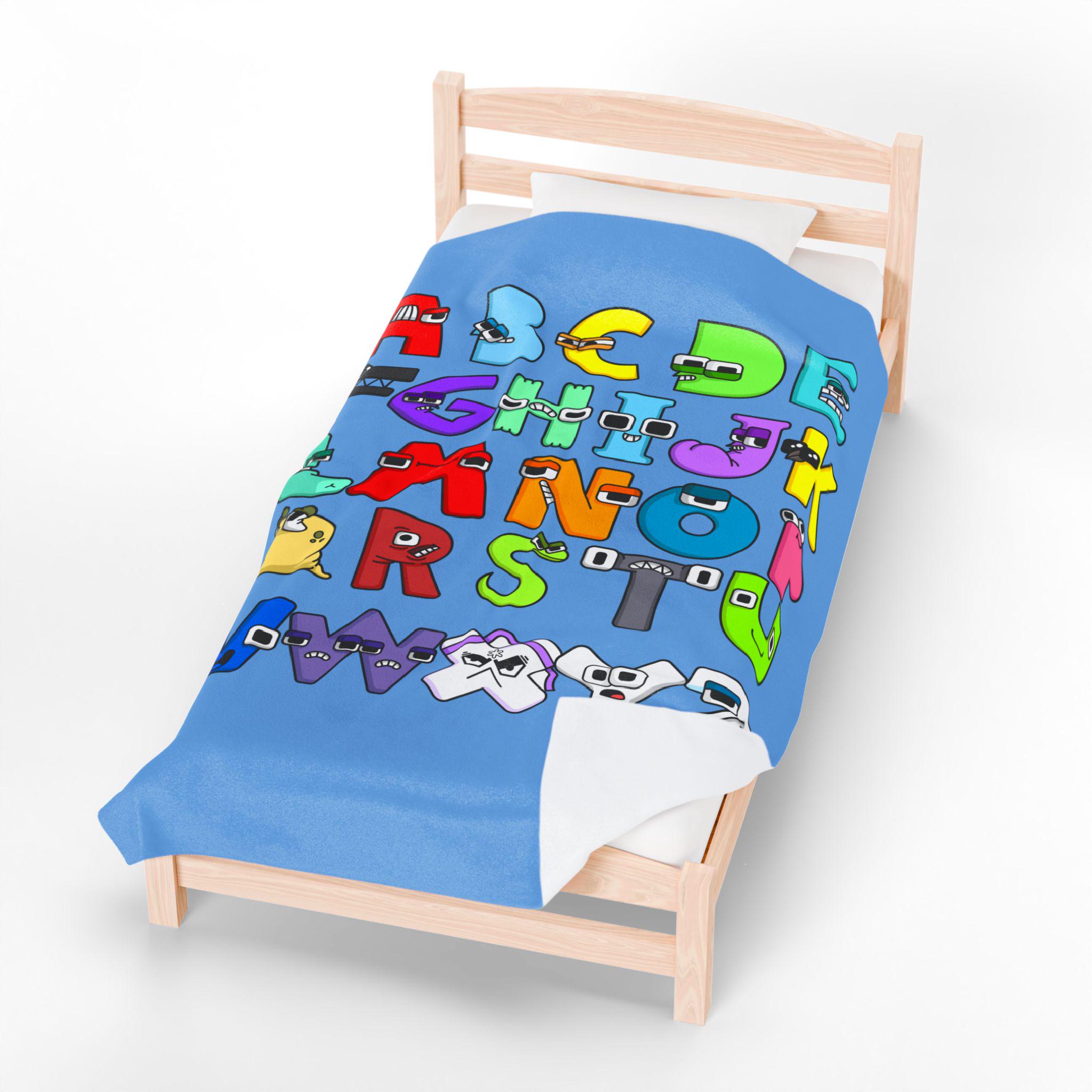 Alphabet Lore Cartoon Letters Plush Blanket | Colorful ABC Kids Throw ...