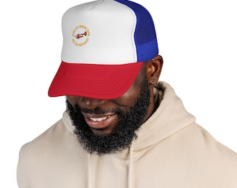 Vintage Airplane Logo Trucker Cap | Retro Pilot Mesh Hat