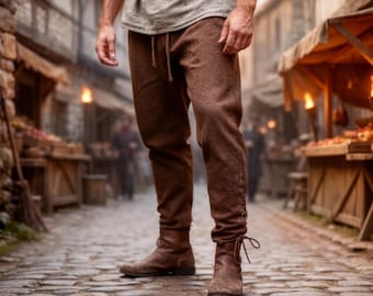 Medieval Viking Trousers: Renaissance Pirate Pants, LARP Costume