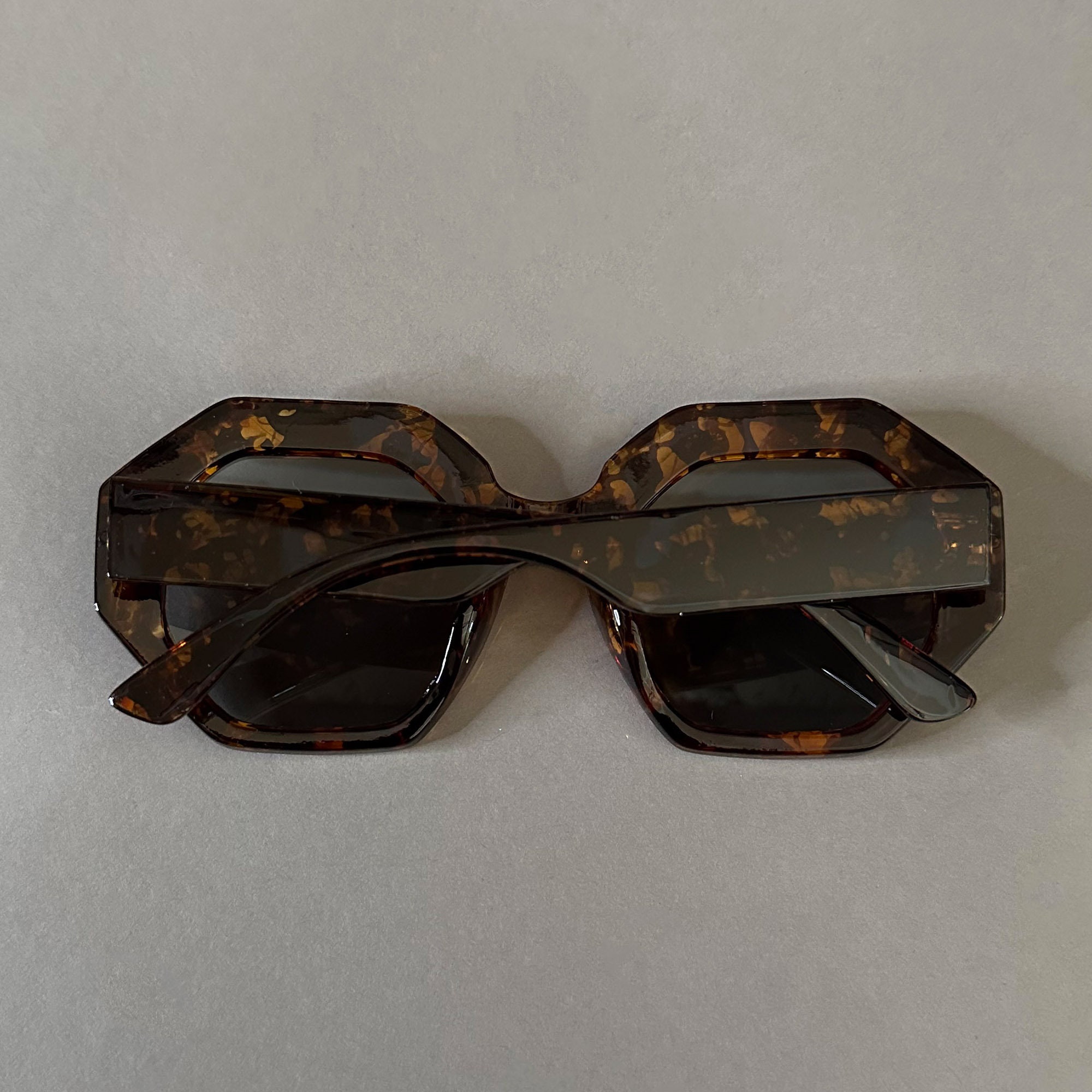 Retro Polarized Square Sunglasses Vintage 70s 80s 90s Hexagon Shades Retro 70s Era Disco Oversize Square Hexagon Sunglasses 57mm main image 3