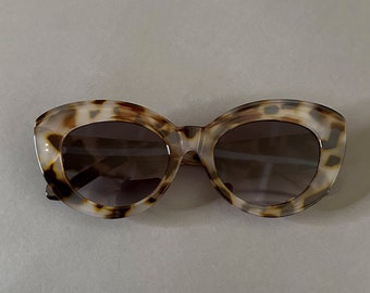 1980er/1990er Jahre Vintage Style Ultra Chunky Cat Eye Retro Sonnenbrille - Mehrere Farben - Schildkröte, Rosa, Grün, Schwarz | Hippie Party Geschenk Sommer