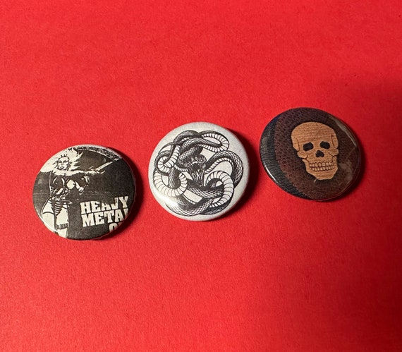 Punk Pins -  in 2023  Punk pins, Buttons pinback, Cloth bags