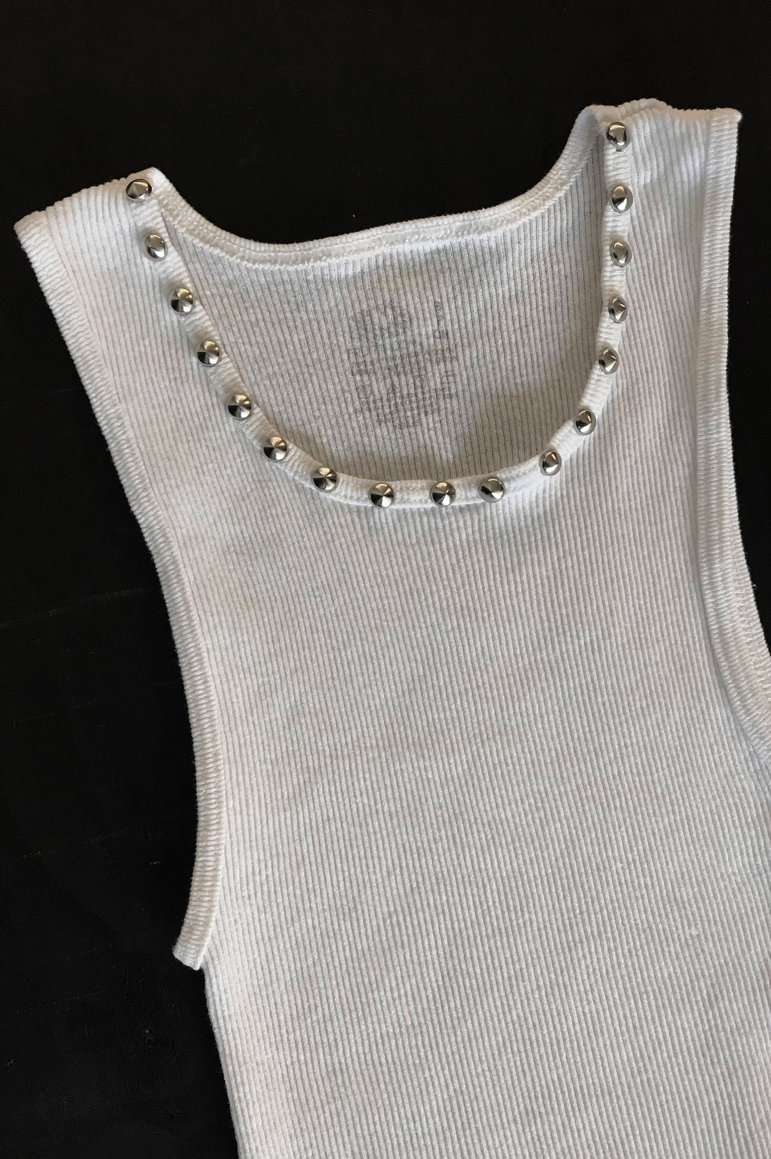 ADD ON Punk Rock Lies / Add Silver Studded Collar Neck Trim to ANY ...
