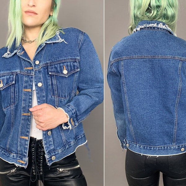 Grunge Denim Jacket - Etsy