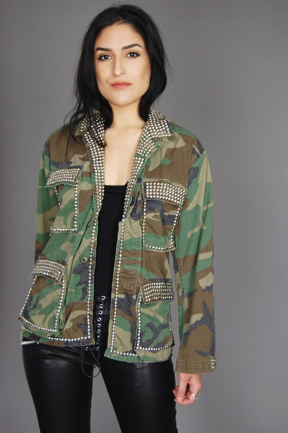 studded camo jacket