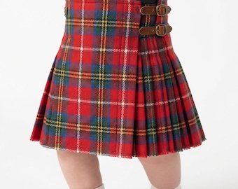 Baby Tartan Kilt Skirt, Scottish Highland Baby Kilt, Toddler Plaid Kilt, Kids Scottish Kilt, Celtic Outfit, Available in 50+ Tartans