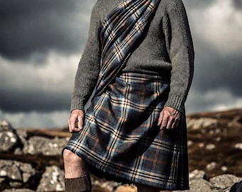 Handgefertigter schottischer Kilt – Traditioneller Highland-Tartan-Gürtel-Karo (über 50 Tartans)