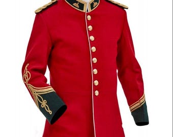 Men's Red Zulu War Jacket British Army 1879 Anglo Zulu War Jacket Vintage Size 34-54
