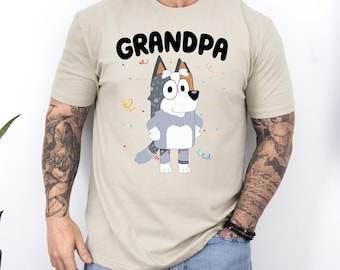 Grandpa Bluey T-shirt, Bluey Grandpa Shirt, Bluey Grandfather Shirt, Bluey and Bingo Shirt, Bluey Grandpa Shirt