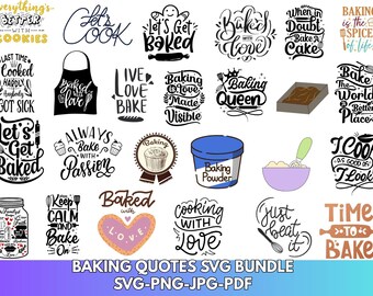 Baking SVG Bundle: Designs (Digital Download)