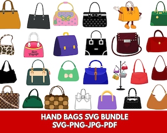 Handbag SVG Bundle: Purse Clipart, Cut Files (Digital Download)