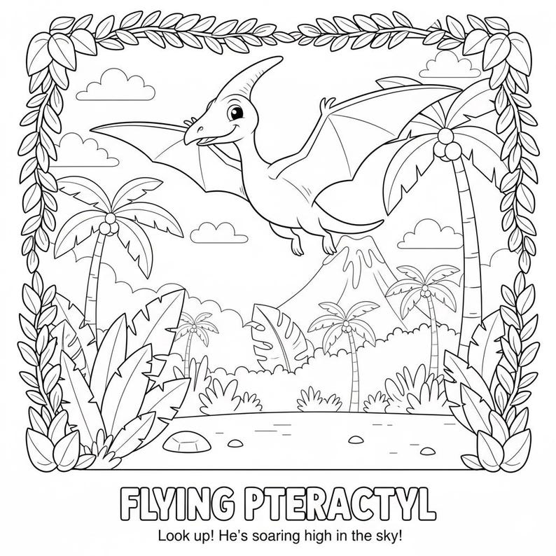Dinosaur Coloring Book for Kids | 10 Fun Coloring Pages | Cute Dinosaur ...