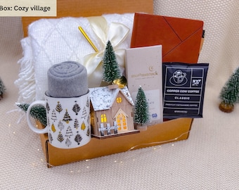 Cozy Christmas Gift Basket, Holiday Gift, Christmas Gift ,Birthday Gift Box, Self Care Gift Box, Care Package For Her, Get Well soon Gift