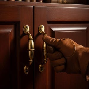 Set of Solid Brass Drawer Handle – Unlacquered Cabinet Pull for Kitchen & Furniture