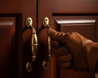 Zestaw mosiężnych uchwytów do szuflad – nielakierowanych uchwytów do szafek kuchennych i meblowych