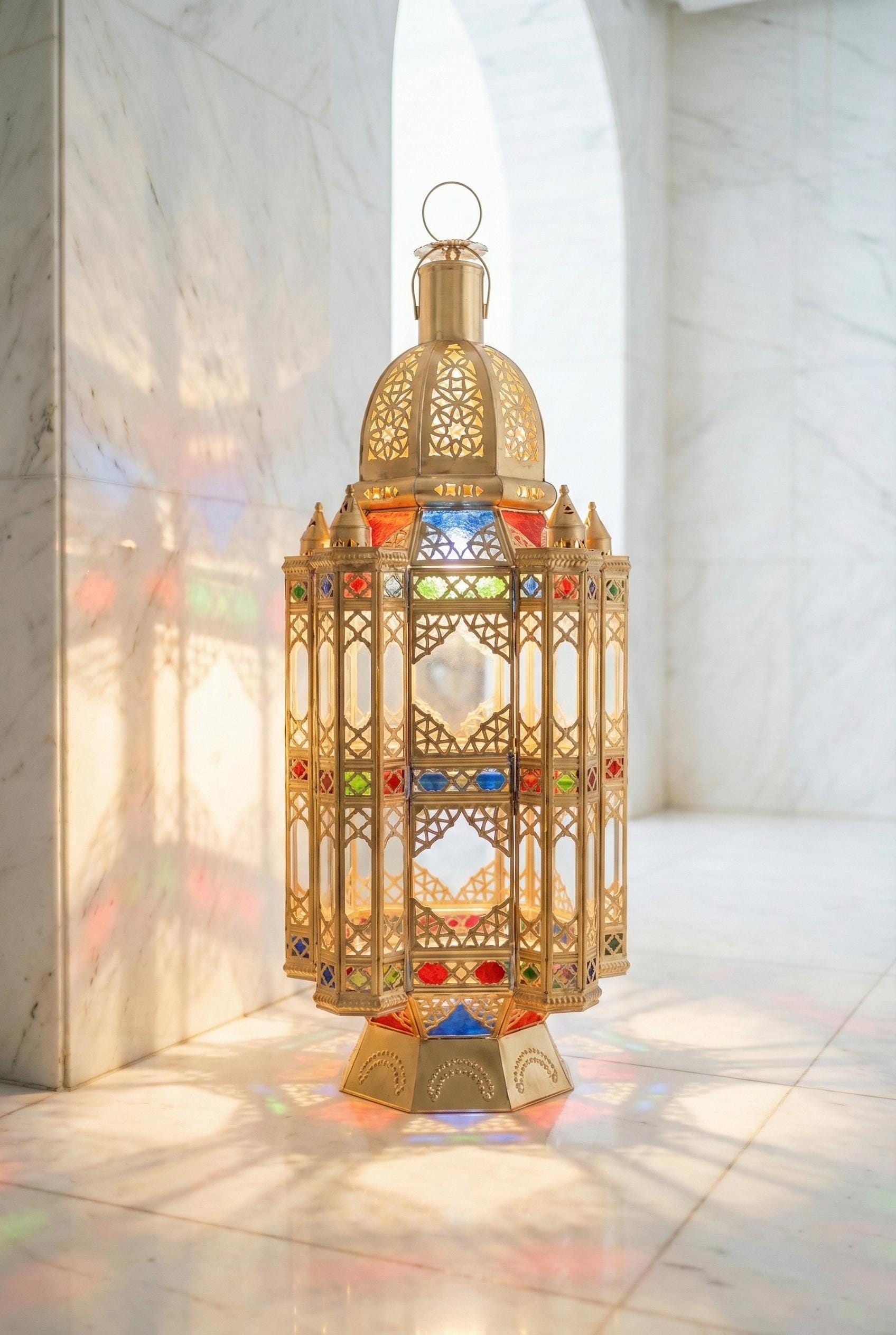 Brass Candle Holder Lantern